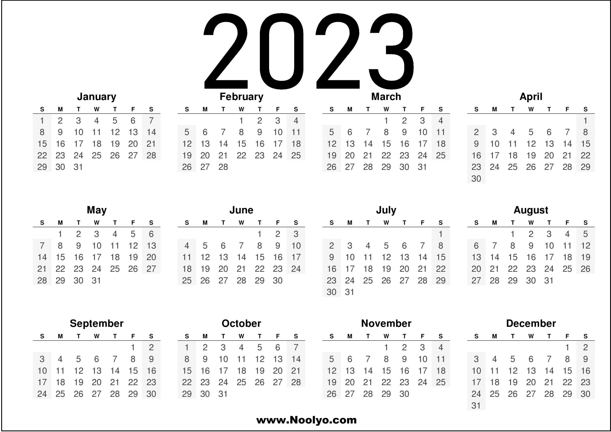 2023 Calendar Printable Us – Calendars Printable